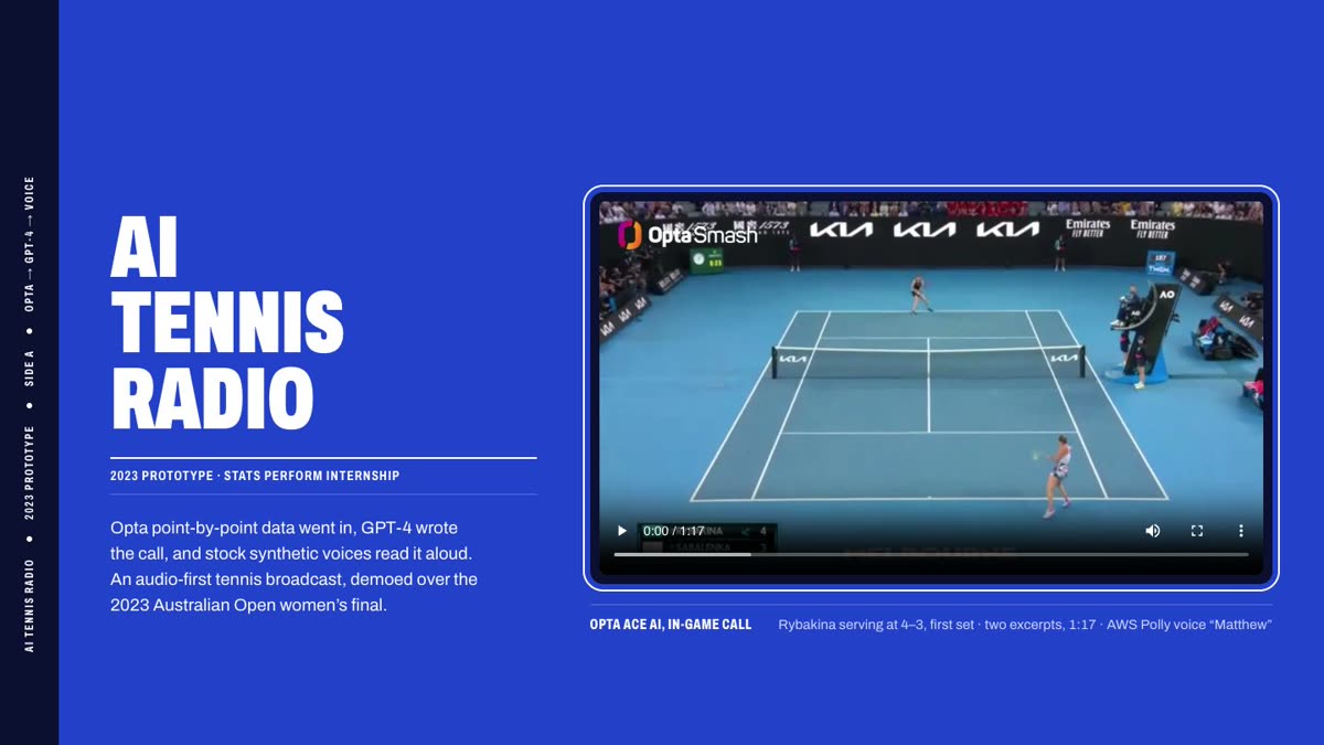 AI tennis radio prototype